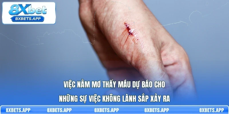 Việc nằm mơ thấy máu dự báo cho những sự việc không lành sắp xảy ra